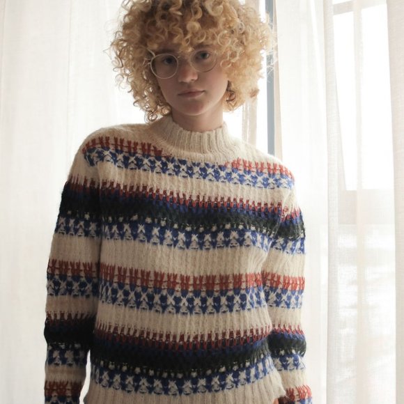 Kordal Studio Fairisle Sweater Red, Blue and White - Picture 5 of 8